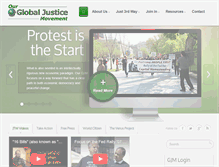 Tablet Screenshot of globaljusticemovement.org